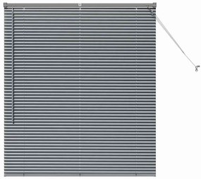 Persiana de Janela Cinzento-escuro 80 x 130 cm Alumínio