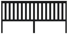 Cabeceira de cama 206x6x101 cm pinho maciço preto