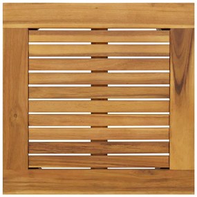 Mesa Lateral de Jardim 45x45x38 cm em Madeira de Acácia Sólida.