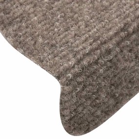 Tapetes de escada adesivos 30 pcs 56x17x3 cm creme
