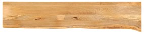 vidaXL Tampo de mesa c/ borda viva 140x40x3,8 cm mangueira maciça