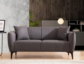 Sofá de 2 Lugares Belissimo – Cinzento Escuro – 160x67x95 cm