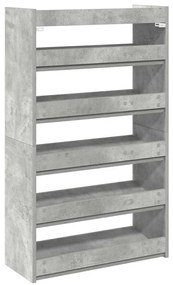 Sapateira 60x25x100 cm derivados de madeira cinzento cimento