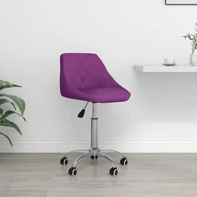 vidaXL Cadeira de escritório giratória couro artificial roxo