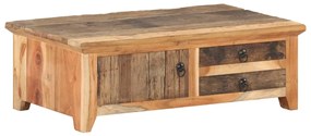 Mesa de centro 90x50x31 cm madeira recuperada maciça
