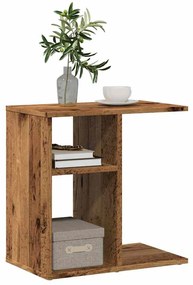 vidaXL Mesa de apoio madeira velha 50x30x50 cm madeira trabalhada