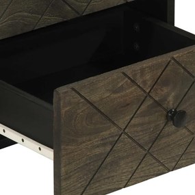 Mesa de cabeceira 40x33x46 cm madeira de mangueira maciça preto