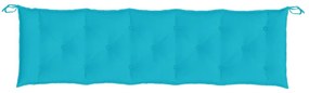 Almofadão p/ banco de jardim 180x50x7 cm tecido oxford turquesa