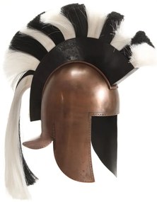Capacete de soldado grego réplica LARP cobre prateado