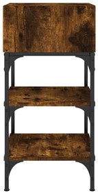 Mesas cabeceira 2pcs 35x34,5x70cm deriv.madeira carvalho fumado