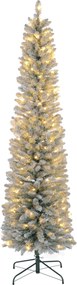 HOMCOM Árvore de Natal 210 cm Árvore de Natal Artificial Nevada com 180 Luzes LED e 405 Ramos Verde e Branco | Aosom Portugal