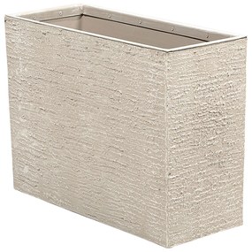 Vaso para plantas creme claro 25 x 60 x 45 cm EDESSA Beliani