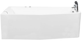 Banheira de hidromassagem de canto versão à direita em acrílico branco 170 x 80 cm TALITA Beliani
