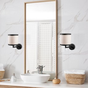 Aplique de Parede Way – Preto e Branco – 18 x 28 x 30 cm