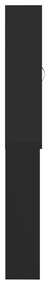 Armário máquina de lavar roupa 64x25,5x190 cm preto