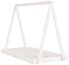 Estrutura de cama infantil 80x160 cm pinho maciço branco
