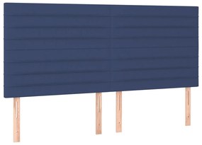 Estrutura de cama 160x200 cm tecido azul