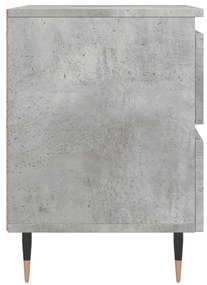 Mesas de cabeceira 2 pcs derivados de madeira cinzento cimento