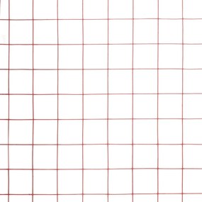 Cerca arame galinheiro 10x0,5m aço c/ revestimento PVC vermelho