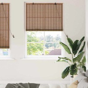 vidaXL Persianas e Sombras de Janela Castanho 120 x 220 cm Bambu