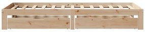 Estrutura de cama com gavetas 90x190 cm madeira de pinho maciça