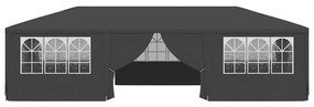 Tenda festas com paredes laterais 4x9m 90g/m² antracite