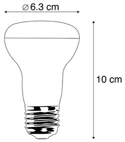 Conjunto de 5 Lâmpada LED regulável E27 R63 6.2W 520 lm 2700K