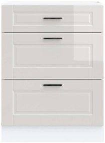 Armário base cozinha Porto derivados madeira branco brilhante
