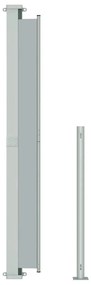 Toldo lateral retrátil para pátio 200x300 cm cinzento