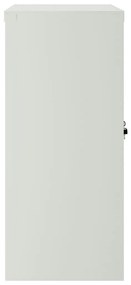 Armário de escritório com 2 portas 90 cm aço cinzento