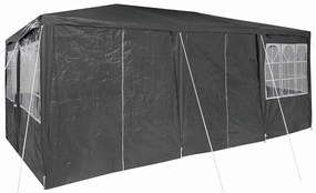 Tenda de Festa com 10 Lados Antracite - 6x4 m PE