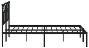 Estrutura de cama com cabeceira 140x190 cm metal preto