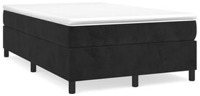 Estrutura de cama sem colchão 120x200 cm veludo preto