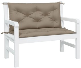 Almofadões banco jardim 2 pcs tecido oxford cinza-acastanhado