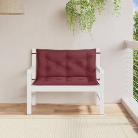 Almofadões banco jardim 2pcs 100x50x7cm mesclado vermelho tinto