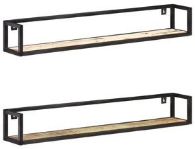vidaXL Prateleiras de parede 2 pcs 120 cm madeira recuperada maciça