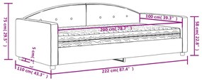 Sofá-cama com colchão 100x200 cm veludo verde-escuro