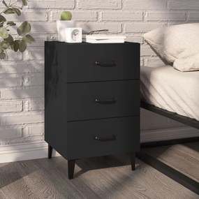 vidaXL Mesa de cabeceira 40x40x66 cm derivados de madeira preto