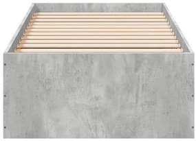 Estrutura de cama 90x190 cm derivados de madeira cinza cimento