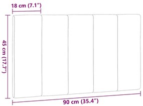 Almofadão de cabeceira 90 cm tecido creme