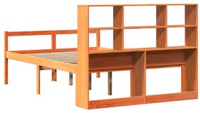 Cama com estante sem colchão 135x190 cm madeira maciça