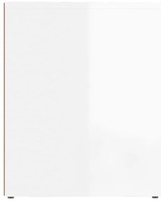 Mesa de cabeceira 50x39x47 cm branco brilhante