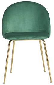 Pack 6 Cadeiras Golden Dalnia Veludo - Verde