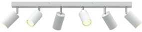 Spotlight de Teto 6 Direções Ajustáveis Branco GU10