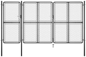 vidaXL Portão de jardim 150x395 cm aço antracite