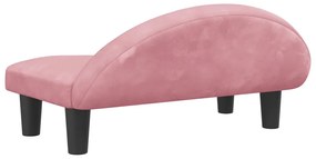 Cama para cães 70x52x30 cm veludo rosa