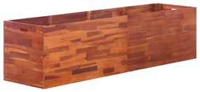 vidaXL Canteiro elevado de jardim 200x50x50 cm madeira de acácia