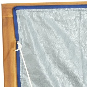 Caixa para jardim 200x50x55 cm madeira de teca maciça