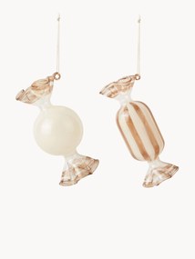 Ornamentos de Natal artesanais Candy, conjunto de 2