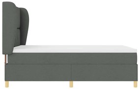 Cama Box com Colchão vidaXL Cinza Escuro 140x200 cm Tecido